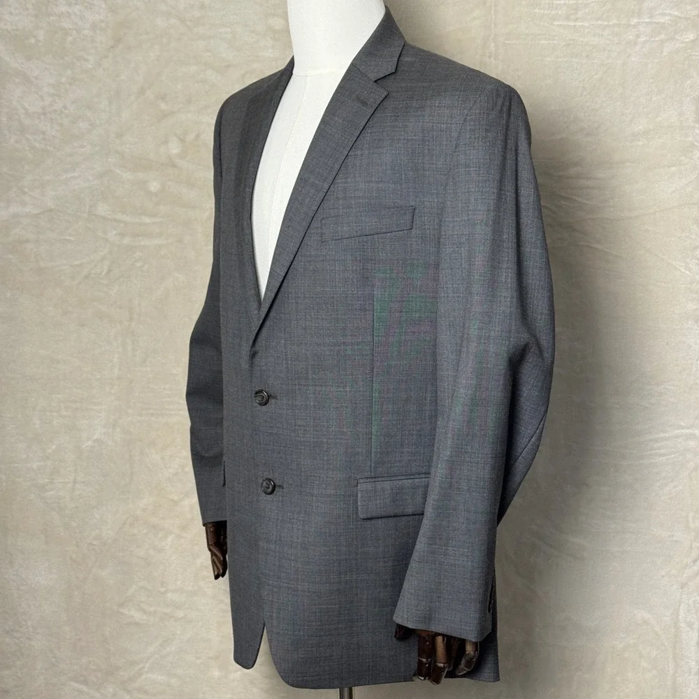 Lauren Ralph Lauren Mens Grey‎ 100% Wool Two Button Classic Sport Coat Size 42L